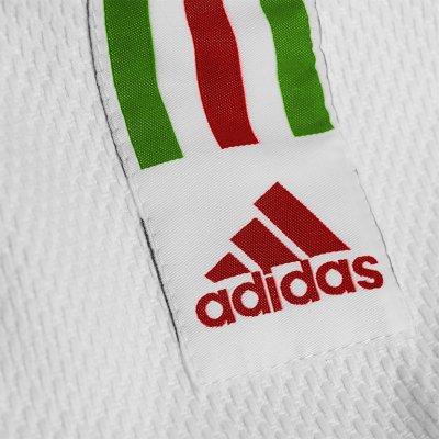 JUDOGI ADIDAS J500 BIANCO CON STRISCE ITALIA